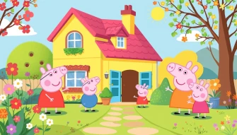 Peppa Pig House Wallpaper