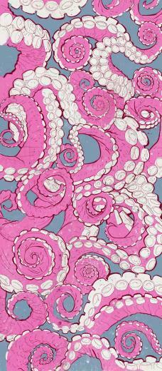 Jamesedwardclark Tentacles Pink Wallpaper iPhone