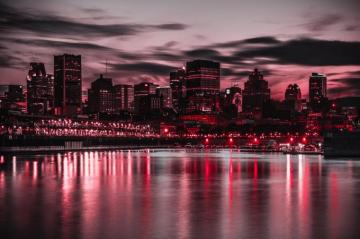 Cityscape Near Body Of Water Photo Image