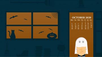 October Desktop Wallpaper Calendar
