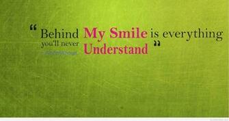 Behind My Smile Sad Quote On Wallpaper