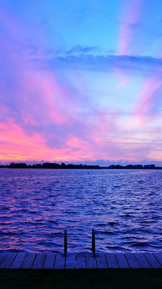 Pink Sunset Over Water iPhone Wallpaper Idrop News