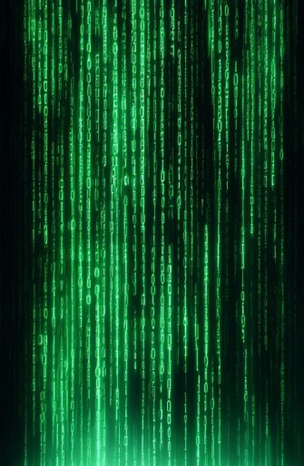 Matrix Binary Code Falling Wallpaper