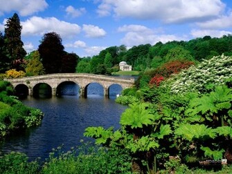 Management Place Stourhead Garden Wiltshire England Wallpaper
