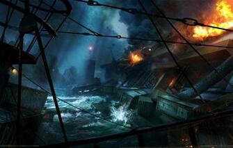 Wallpaper Sea Ships Doc The Secret World Game
