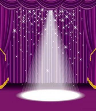 Stage Curtain Background With Lights Vector