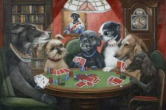 Dogs Playing Poker Wallpaper