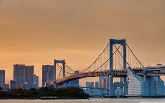 Odaiba Rainbow Bridge 4k HD Desktop Wallpaper For Ultra