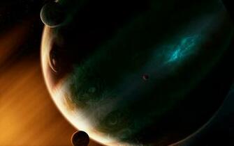 Desktop Wallpaper Of Planet And Moons Computer