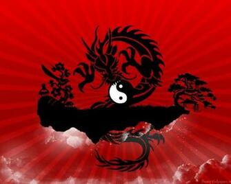 Dragon Yin Yang Wallpaper