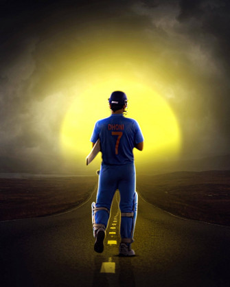 Sunset Ms Dhoni HD Wallpaper