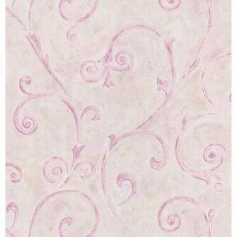 Violet Scrolls Wallpaper Overstock
