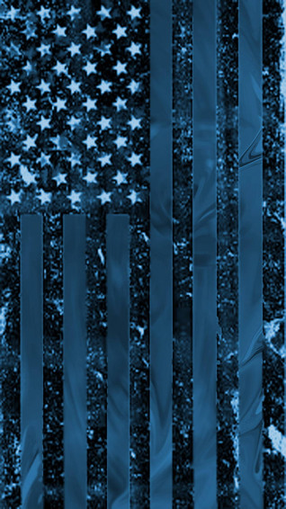 Blue Version Of The Flag America iPhone Wallpaper