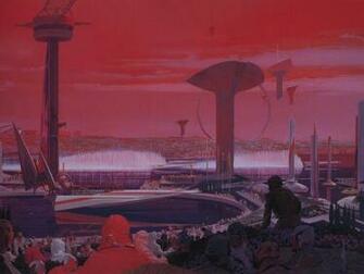Futuristic Artwork Syd Mead Wallpaper