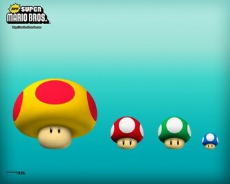 Mushrooms Small To Big Super Mario Bros Wallpaper