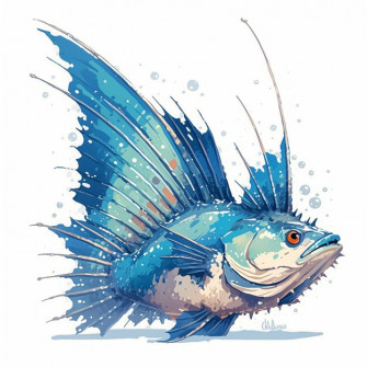 Flying Gurnard Spreading Its Fins Wallpaper