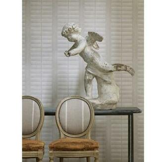 Wall Wallpaper Industrial Plantation Distressed Louvered