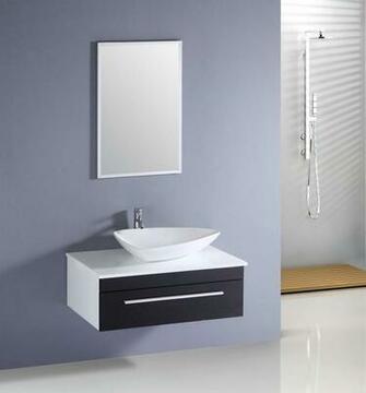 Glossy Modern Bathroom Cabinet With Mirror HD Wallpaper
