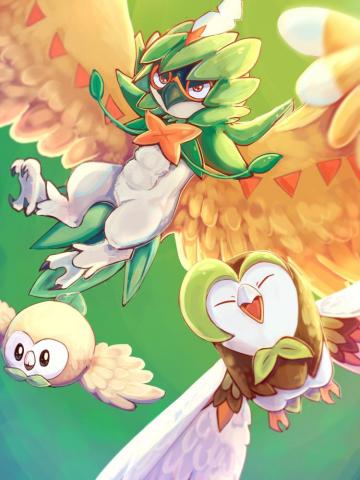 Kisya On Rt Chufflepop Rowlet Dartrix And Decidueye