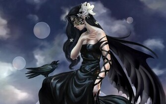 Fantasy Girl Raven Desktop Pc And Mac Wallpaper