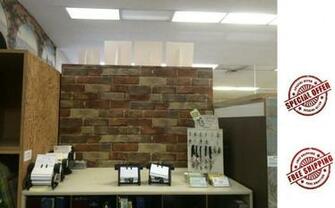 Details About Wallpaper Faux Rust Tuscan Brick Wall Looks Real Up