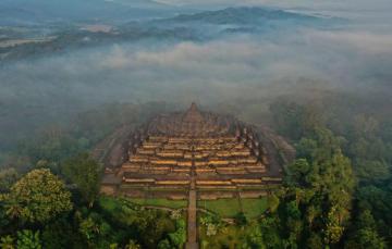 Wallpaper Indonesia Java Borobudur Stupa Buddhist Temple