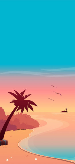 Summer Artwork Cave iPhone Wallpaper
