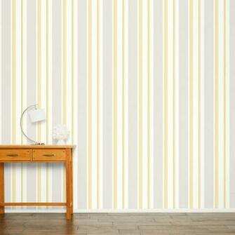 Eaton Stripe Camomile Yellow Wallpaper