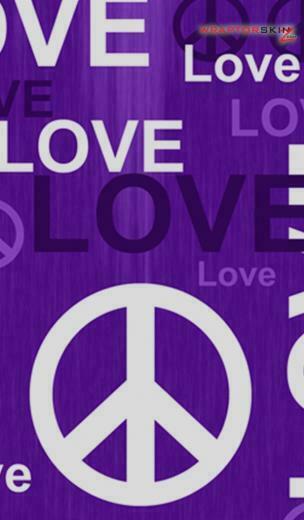 Amazon Kindle Fire Original Decal Style Skin Love And Peace Purple