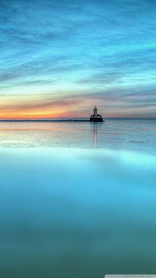 Lighthouse In The Distance Chicago Phone Wallpaper