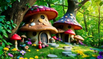 Mushroom House Wallpaper
