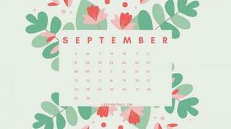 September Flower Calendar Wallpaper In