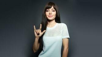 White Ksenia Solo Women Portrait Gray Background