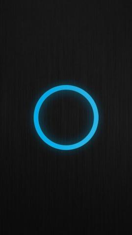 Blue Black Minimalistic Patterns Circles Techno Glow