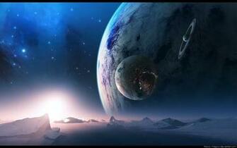 Outer Space Wallpaper Stars Planets Rings