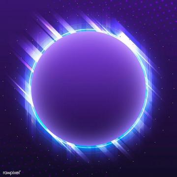 Blank Violet Circle Neon Signboard Vector Image By Rawpixel