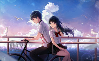 Aesthetic Anime Couple Wallpaper