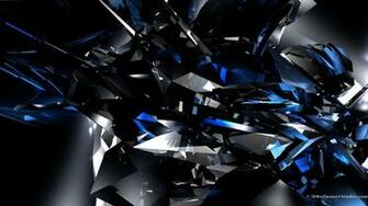 Abstract Blue Wallpaper Crystals Digital