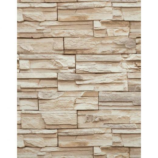 Modern Rustic Travertine Wallpaper Chocolate Brown