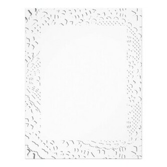 White Lace Fabric Background Template Flyer
