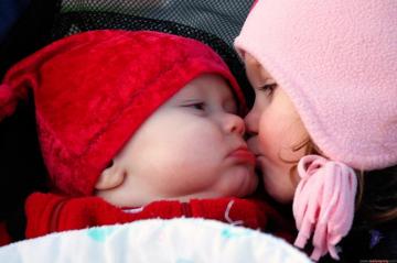 Sweet Couple Wallpaper Child Baby Cheek Nose Interaction