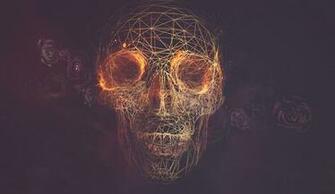 Abstract Skulls Artwork Lines Roses My Beautiful Dark Twisted
