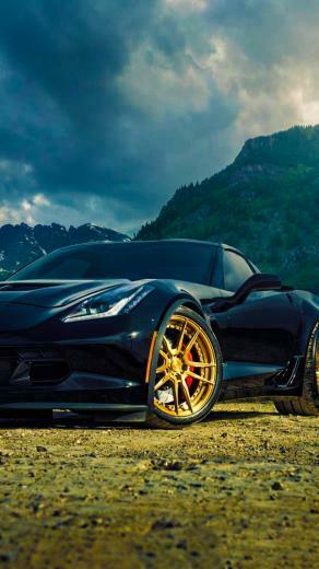 Corvette Z06 Back Mountain Front Wallpaper