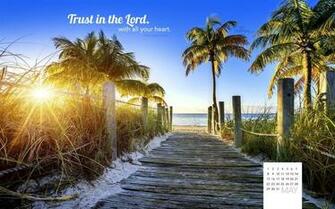 May Trust In The Lord Desktop Calendar Wallpaper