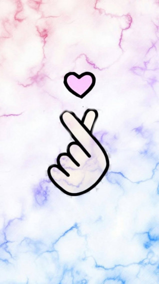 Korean Finger Heart Wallpaper