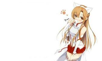 Art Online Asuna Sao Swordsman Ears Tail Wallpaper