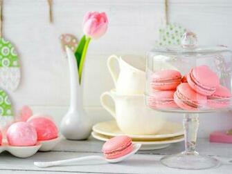 Macarons Rose Beauty Wallpaper HD Res