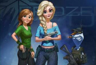 Disney Anna Elsa Snow Queen Olaf Fan Art Weapon Wallpaper
