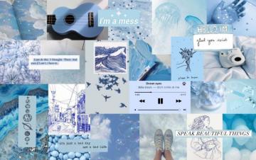 Blue Aesthetic Laptop Wallpaper