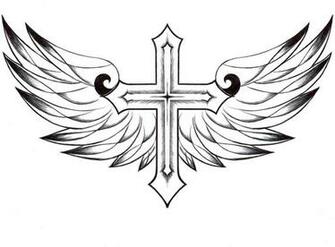 Drawings Of Crosses With Wings Cliparts Co